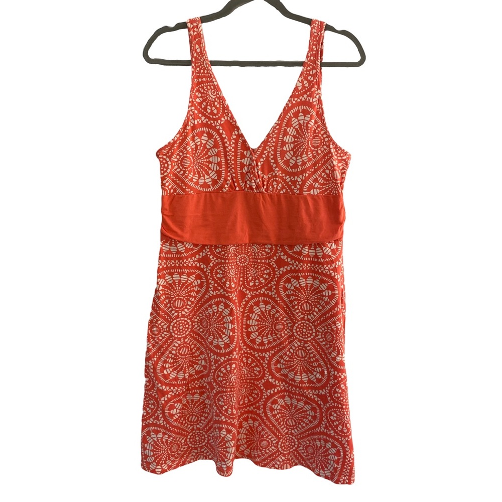 Patagonia Margot Organic Cotton Orange Sleeveless Casual Athleisure Dress XL